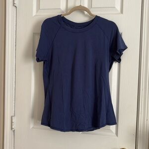Lululemon Cotton Short Sleeved Shirt Blue Size 6